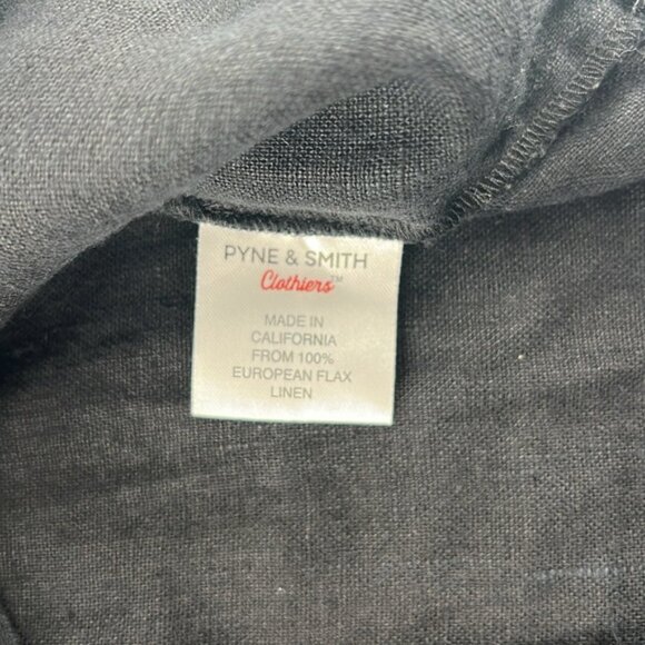Pyne and Smith dress European flax linen in Black muted minimal capsule casual - Picture 7 of 8